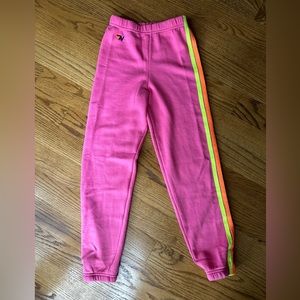 BRAND NEW LIMITED Aviator Nation Pink Stripe Sweatpants
